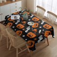 thumbnail image 2 of Halloween Pumpkins with Music Notes Rectangle Tablecloth 60"x84",Waterproof Polyester Rectangle Table Cloth, Wipeable Spillproof Polyester Tablecloth for Dining, Camping, Indoor and Outdoor, 2 of 5
