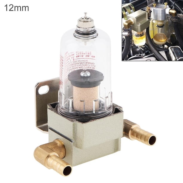 Universal 6/8/10/12mm Car Engine Oil Separator Catch Reservoir Tank Can Filter Out Impurities Engine Oil And Gas Separator