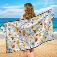 thumbnail image 6 of XYZCANDO Floral Pattern Non-Slip Sport Towel Seat Cushion for Travel Hiking, Easy Install Comfortable Car Seat Protector, 6 of 11