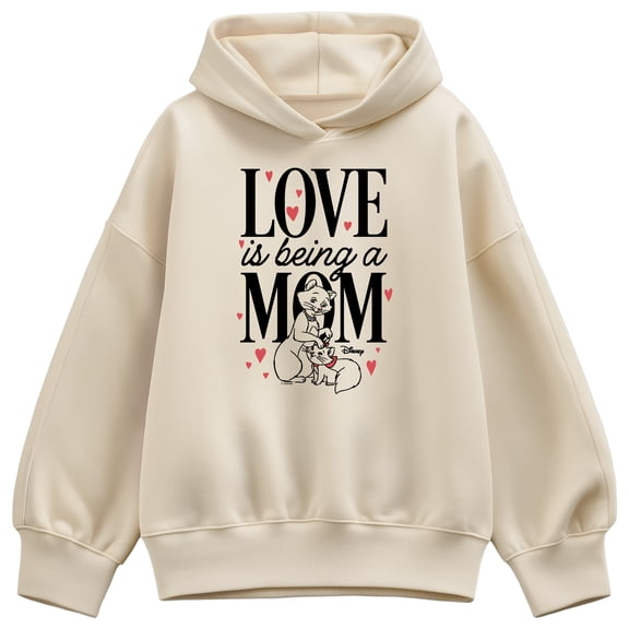 The Aristocats - Love Is Being Mom - Women's Oversized Fleece Hoodie Sweatshirt