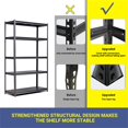 thumbnail image 5 of CRO Decor Heavy Duty 5-Tier Metal Shelving Unit Weight Capacity 2500 Lbs, 5 of 19