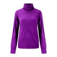 thumbnail image 4 of Chandail Col Roulé pour Femmes Chandail Col Roulé Manches Longues Tricot Ample pour Femmes, Chandail Col Roulé pour Femmes G, 4 of 9