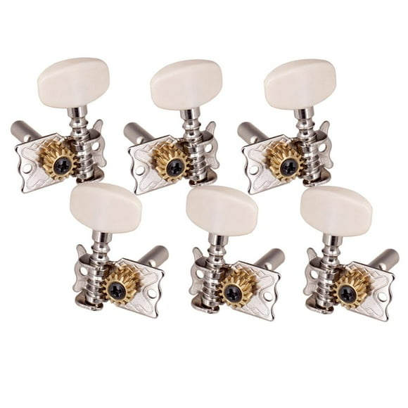 Clavijas de Afinación de Guitarra de Engranaje Abierto de 6 Piezas con Botón shamjiam Clavijas de afinación de la guitarra clásica