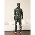thumbnail image 5 of Family Christmas Pajamas, Long Sleeve Hooded Deer Print Zipper Closure Jumpsuit Loungewear, 5 of 10