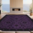 thumbnail image 2 of Design&I 4'x6' Ultra Soft Area Rug, Deep Purple Celestial Floral Design Intricate Star and Moon Motif with Elegant Borders Fluffy Washable Non Shedding for Bedroom Living Room Home Office, 2 of 3