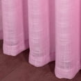 thumbnail image 3 of Linen Textured Semi Sheer Curtains & Drapes for Nursery Living Room Bedroom, Light Filtering Sheer Curtains 63 inch Length, Light Pink, 2 Piece Set, 3 of 3