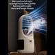 thumbnail image 4 of Ventilador de humidificación sin aspas | Ventilador de torre recargable USB de escritorio con funcionamiento silencioso | Depósito de agua de 100 ml | 6 Ajustes de velocidad | Diseño seguro para, 4 of 7