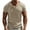 Khaki, variant on Men Lightweight Button Down V-Neck T-Shirts Summer Casual&Outdoor Dressy Tops Multiple Colors Summer