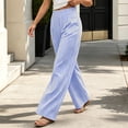 thumbnail image 6 of Gytharion Women's Striped Wide Leg Pants High Waist Tailored Fit Dress Trousers Flowy Straight Leg Design Work Slacks with Pockets for Office, 6 of 8