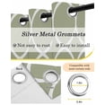 thumbnail image 6 of Sage Green Abstract Blackout Curtains 84 Inches Long for Bedroom, Modern White Geometric Twisted Art Thermal Insulated Room Darkening Black Out Window Curtain Panels Grommet Drapes for Living Room, 6 of 8