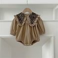 thumbnail image 2 of RMGVDSD Baby Girl Clothes Long Sleeve Onesies Floral Lace Collar Bubble Romper Baby Bodysuit Toddler Girls Fall Winter Outfits 5-9 Months, 2 of 7