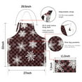 thumbnail image 7 of Red and Black Checkered Christmas Snowflake Apron-Garden Aprons for Women with Pockets-Cotton Linen Waterproof Kitchen Cooking Gardening Aprons Adjustable for Kitchen,Cooking,BBQ and Salon 32"x27", 7 of 7