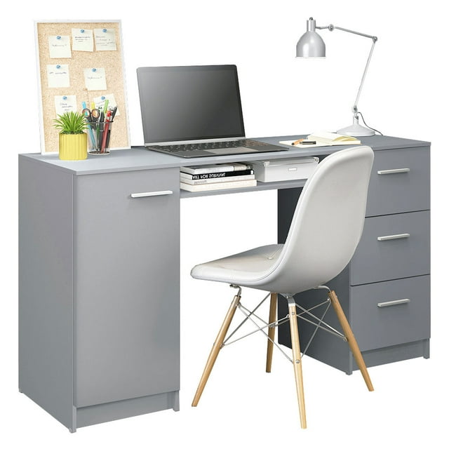 Escritorio para Computadora Madesa Hogar y Oficina Gris 1