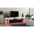 thumbnail image 3 of Solo 200 Modern LED TV Stand, Fits up to 90" TV, White/Burgundy, 3 of 6