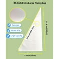 thumbnail image 4 of Extra Large Piping Bags 26 Inch - 50 Pack Disposable Pastry Bags - Thick Anti-Burst Pastry Icing Frosting Piping Bags For Decorating Cupcakes Cakes Cookies (Extra Large 26 Inch-50 Pack), 4 of 4