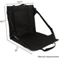 thumbnail image 6 of OhhGo Portable Stadium Seat Cushion with Backrest, Folding Bleacher Seats Cushion Indoor & Outdoor Folding Chair Cushion with Back Support for Adults Sports Outing, Camping Travelling (Black), 6 of 12
