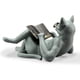 thumbnail image 3 of Figura de resina gato tumbado leyendo 18x5x8 cm, 3 of 5