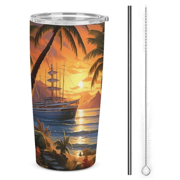 20oz Insulated Stainless Steel Tumbler,Hawaii Double Wall Vacuum Travel Coffee Mug