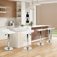 thumbnail image 2 of Set de 2 Sillas de Bar Color Blanco con Reposapié Altura Ajustable Giratorio HOMEMAKE FURNITURE  Moderno, 2 of 7