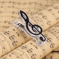 thumbnail image 4 of Soporte de resorte de hoja de piano con clip de papel de letra de nota musical de plástico (negro), 4 of 7