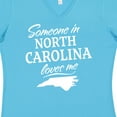 thumbnail image 4 of Inktastic Someone in North Carolina Loves Me Women's V-Neck T-Shirt, 4 of 5
