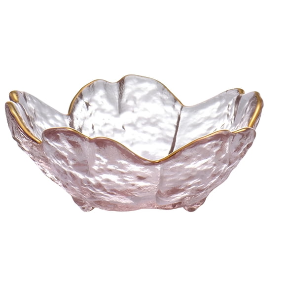ACDANC Glass Dipping Sauce Dishes,Small Glass Bowls,Small Cherry Blossom Shaped Seasoning Bowls Small Glass Snack Serving Plates for Condiment Kitchen Bbq