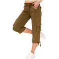 thumbnail image 4 of NordicNest Womens Capris with Pockets Loose Fit Casual Capri Pants Dressy Lightweight Ladies Baggy Cargo Pants for Hiking, 4 of 8