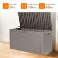 thumbnail image 4 of Joxxoaa 100 Gallon Resin Deck Box, Lockable Patio Outdoor Storage Box for Furniture, Garden Tools and Tools Storage, Waterproof Outside Storage Boxes - Patterned Grey, 4 of 6