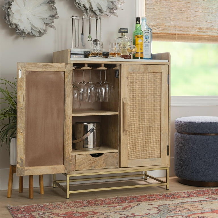 White wood 2024 bar cabinet