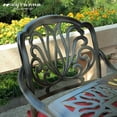 thumbnail image 5 of MEETWARM Outdoor Patio Swivel Bar Stools Set of 2, All-Weather Cast Aluminum Bar Height Bistro Chairs with Cushions for Yard Garden Balcony, 5 of 7