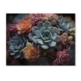 thumbnail image 3 of Designart "Blue Succulent landscape II" Floral Print on Natural Pine Wood, 3 of 5