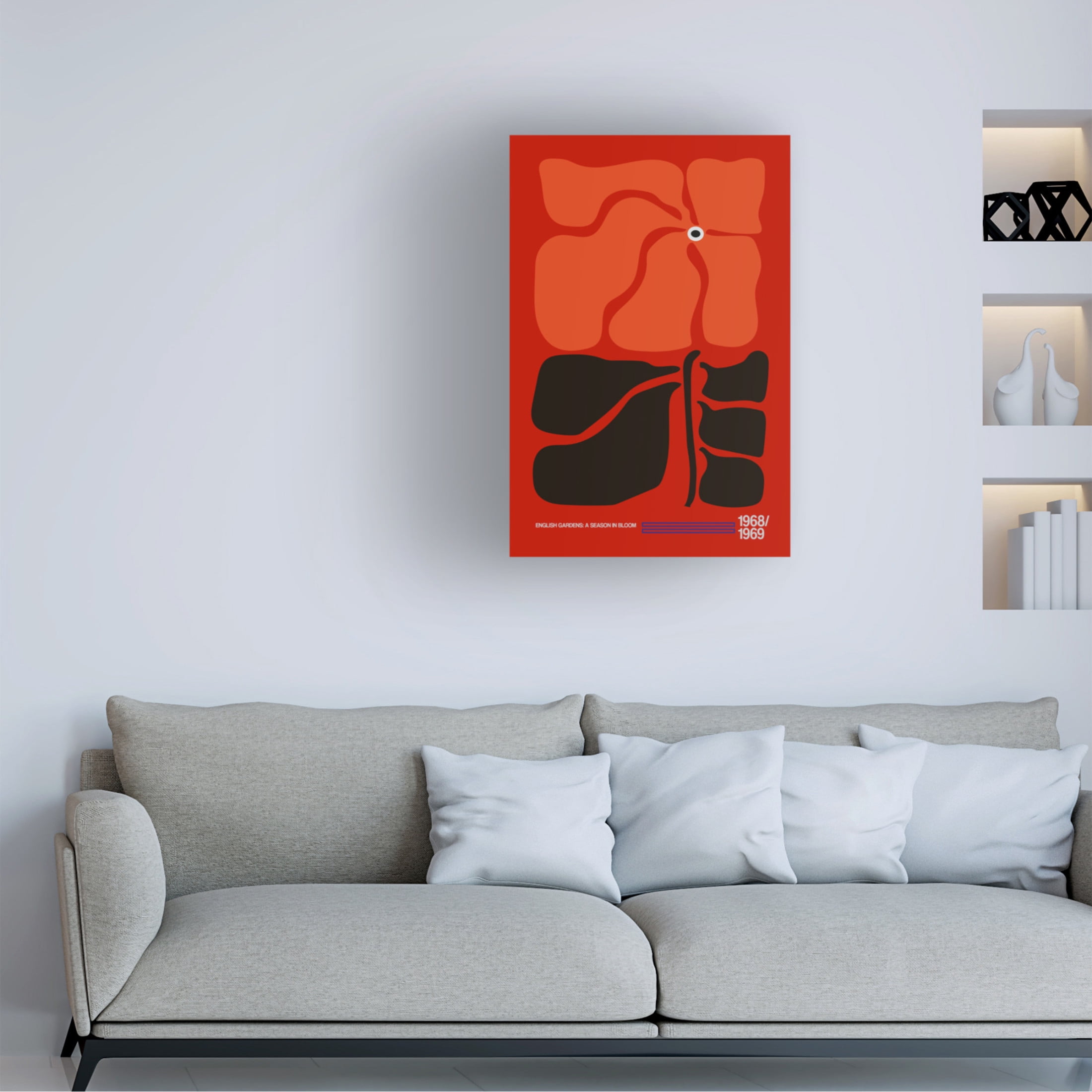 Trademark Fine Art Frances Collett English Gardens Red/Orange Canvas Wall Art