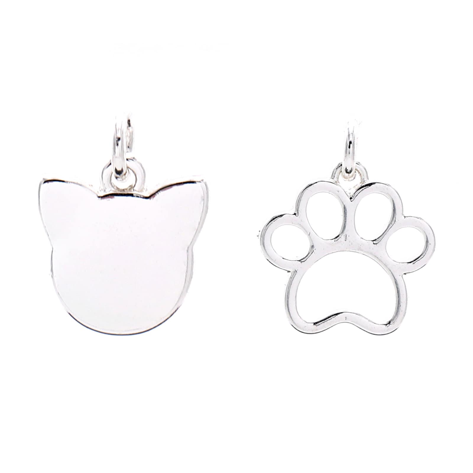 Charmalong Silver Plated Cat \u0026 Paw 