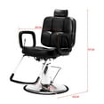 thumbnail image 2 of Artist Hand Black Recliner Barber Chair Salon Hair Stylist Tattoo Shampoo Beauty, 2 of 12