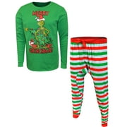 MJC Mens Dr. Seuss Grinch Merry Grinchmas Tall Guys Pajamas (Large Long Tall)