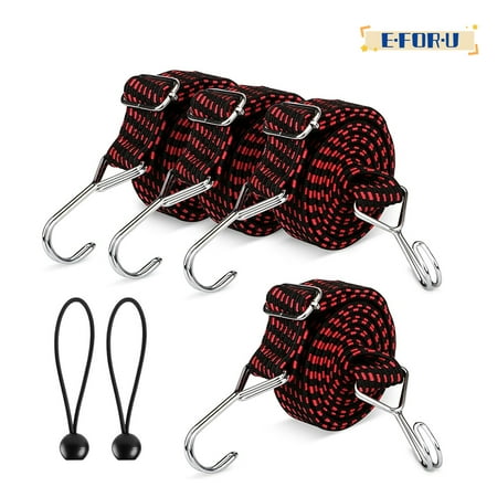 

4-Pack Bungee Cords Bungee Straps with Hooks