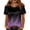 Purple #055, variant on Womens Satin Summer Tops Short Sleeve Gradient Blouses Crew Neck Shirts Business Casual Outfits Fashion Clothing 2026, 2XL