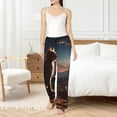 thumbnail image 4 of Sikiie Pyramid Desert Cat Women’s Ultra-Soft Comfy Lounge Pants Sleepwear Comfy Lounge Pants Drawstring Sleep Bottoms with PocketsMedium, 4 of 6