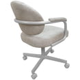 thumbnail image 2 of M-70 Swivel Metal Dining Caster Chair - Outlier Stucco Beige Fabric -White Frame, 2 of 5