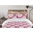 thumbnail image 5 of Ambesonne Floral Down Alternative Quilt Comforter, Checkered Rose Square Print, Full, Rose Pale Fuchsia, 5 of 5