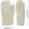 thumbnail image 5 of par de guantes de horno resistentes al calor, de algodón texturizado y antideslizantes, para hornear en la cocina, 27,5 cm, 5 of 5