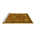 thumbnail image 2 of Ahgly Company Machine Washable Indoor Round Persian Yellow Traditional Area Rugs, 7' Round, 2 of 4