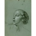thumbnail image 3 of Johann Peter Krafft 19x24 Black Modern Framed Museum Art Print Titled - Head Study on ‘Arindal and Daura’ (1820-1855), 3 of 5