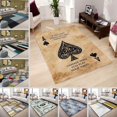 thumbnail image 2 of Alfombra de elemento de póquer para sala de juegos de cartas, hogar, dormitorio de niños, alfombra suave antideslizante para baño, alfombra decorativa para mesa de centro, 2 of 5