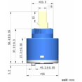 thumbnail image 2 of 35mm Ceramic Faucet Cartridge for Mixer Valve Replacement, 2 of 5