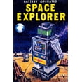 thumbnail image 2 of Retrobot 13x18 White Modern Wood Framed Museum Art Print Titled - Space Explorer, 2 of 4