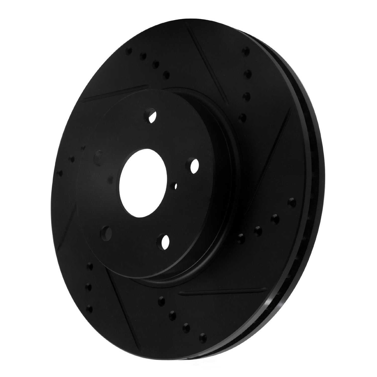 Dynamic Friction Company 633-13026R DFC Brake Rotor - Drilled And Slotted - Black