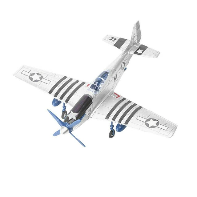 1:48 Scale WWII P-51 Aircraft jet fighter airplane kits Assembly Model Kit for Adult Silver