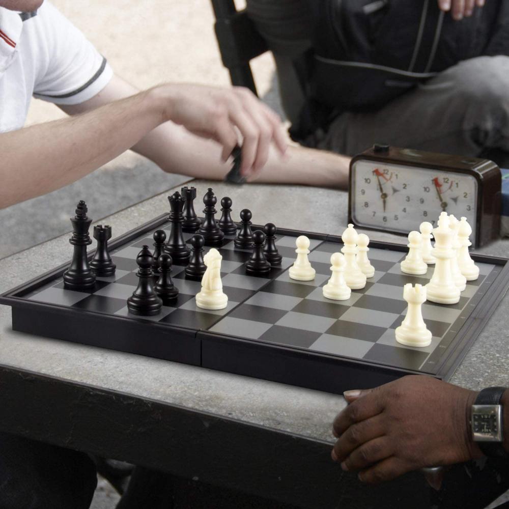 Swfoer Magnetic Chess Set, 15 Inch Folding Travel Board photo 3