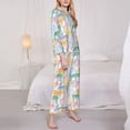 thumbnail image 3 of Pofeuu Zebra Colourful Print Womens Pajamas Set Long Sleeve Sleepwear Button Down Nightwear Soft Pj Lounge Sets Button Down Pajamas Women-XX-Large, 3 of 7